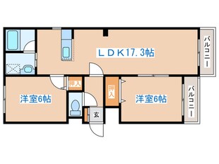 サントアリオデ平和通の物件間取画像